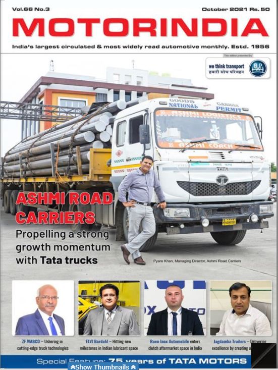 Ruen on the head page of MOTORINDIA Magazine !