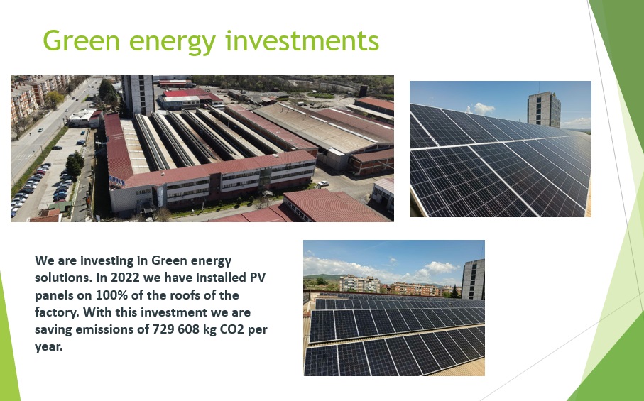 Constant investments in Green Energy solutions !